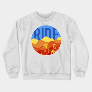 Ride - Road Bike Vintage Colors Crewneck Sweatshirt